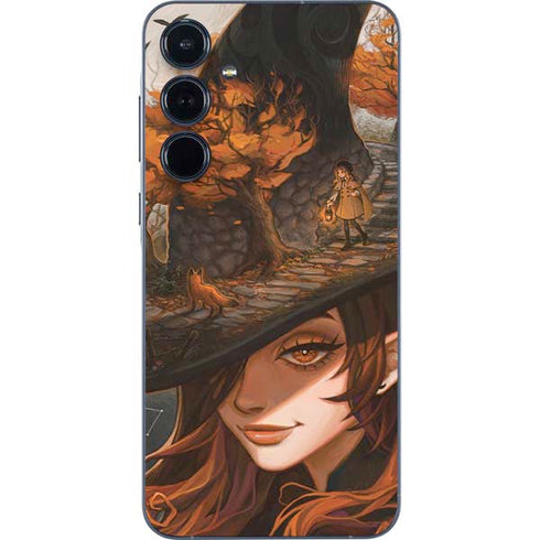 Halloween Pumpkin Witch with Fox by Ivy Dolamore Galaxy A35 5G Skin