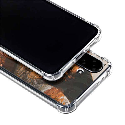 Halloween Pumpkin Witch with Fox by Ivy Dolamore Galaxy A36 5G Clear Case