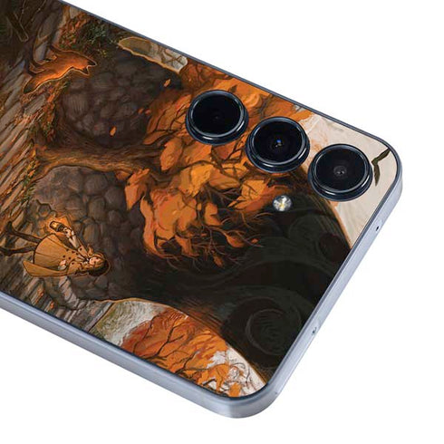 Halloween Pumpkin Witch with Fox by Ivy Dolamore Galaxy A55 5G Skin