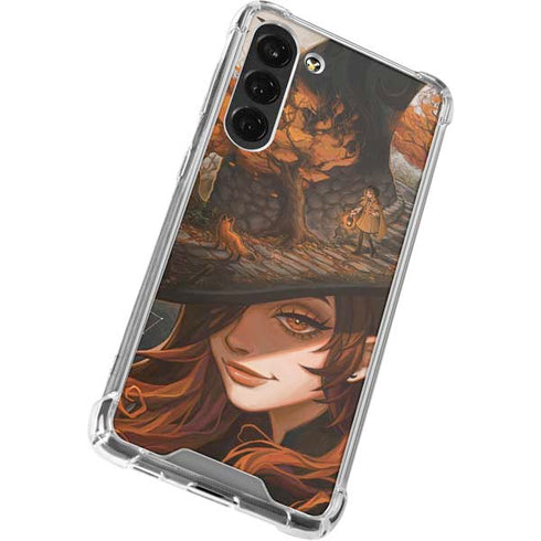 Halloween Pumpkin Witch with Fox by Ivy Dolamore Galaxy S24 FE Clear Case
