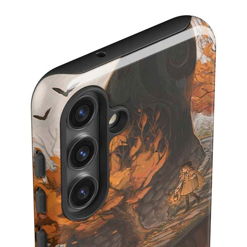 Halloween Pumpkin Witch with Fox by Ivy Dolamore Galaxy S25 Impact Case