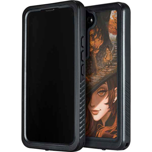 Halloween Pumpkin Witch with Fox by Ivy Dolamore Galaxy S24 Plus Waterproof Case