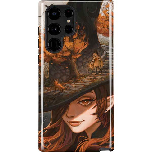 Halloween Pumpkin Witch with Fox by Ivy Dolamore Galaxy S25 Ultra Impact Case