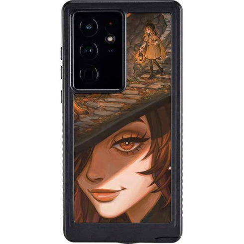 Halloween Pumpkin Witch with Fox by Ivy Dolamore Galaxy S24 Ultra Waterproof Case