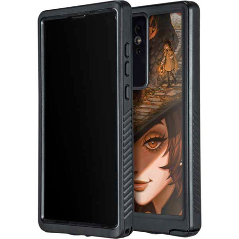 Halloween Pumpkin Witch with Fox by Ivy Dolamore Galaxy S24 Ultra Waterproof Case