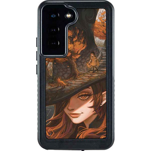 Halloween Pumpkin Witch with Fox by Ivy Dolamore Galaxy S24 Waterproof Case