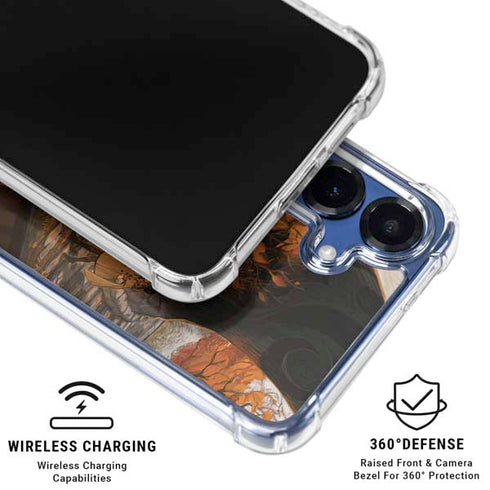 Halloween Pumpkin Witch with Fox by Ivy Dolamore Galaxy S25 Clear Case