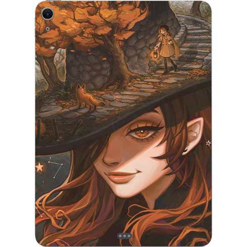 Halloween Pumpkin Witch with Fox by Ivy Dolamore Apple iPad Air Skin
