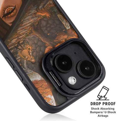Halloween Pumpkin Witch with Fox by Ivy Dolamore iPhone 13 Kickstand Case