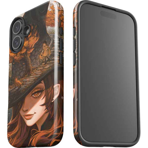 Halloween Pumpkin Witch with Fox by Ivy Dolamore iPhone 16 Plus Impact Case