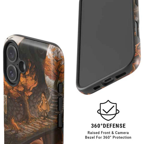 Halloween Pumpkin Witch with Fox by Ivy Dolamore iPhone 16 Plus Magsafe Impact Case