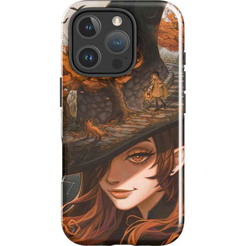 Halloween Pumpkin Witch with Fox by Ivy Dolamore iPhone 16 Pro Impact Case
