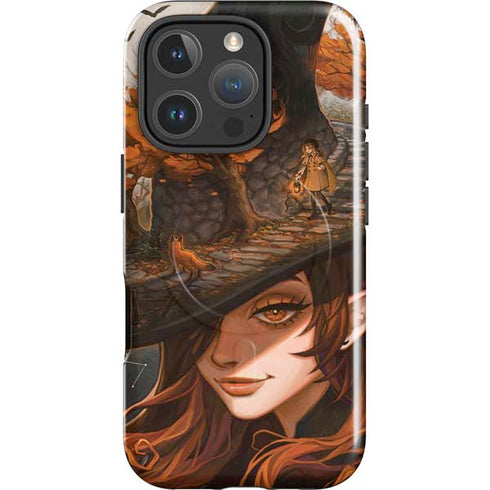 Halloween Pumpkin Witch with Fox by Ivy Dolamore iPhone 16 Pro Magsafe Impact Case