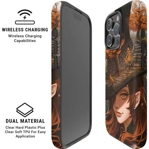 Halloween Pumpkin Witch with Fox by Ivy Dolamore iPhone 16 Pro Magsafe Impact Case