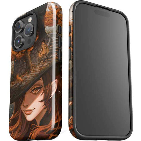 Halloween Pumpkin Witch with Fox by Ivy Dolamore iPhone 16 Pro Max Impact Case