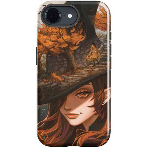 Halloween Pumpkin Witch with Fox by Ivy Dolamore iPhone 16e Impact Case