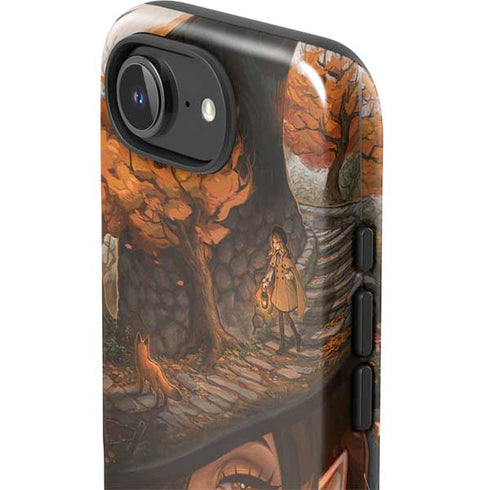 Halloween Pumpkin Witch with Fox by Ivy Dolamore iPhone 16e Impact Case