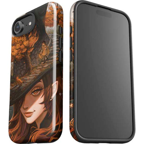 Halloween Pumpkin Witch with Fox by Ivy Dolamore iPhone 16e Impact Case