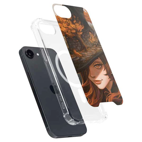 Halloween Pumpkin Witch with Fox by Ivy Dolamore iPhone 16e MagSafe Case
