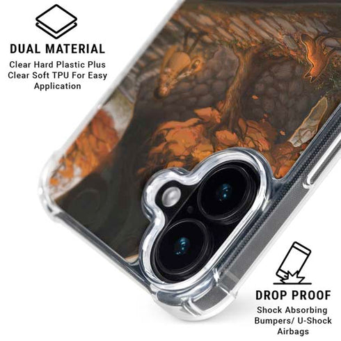 Halloween Pumpkin Witch with Fox by Ivy Dolamore iPhone 17 Clear Case