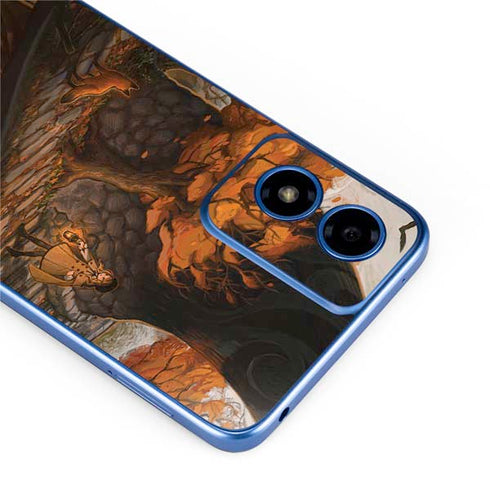 Halloween Pumpkin Witch with Fox by Ivy Dolamore Moto G Play 4G (2024) Skin