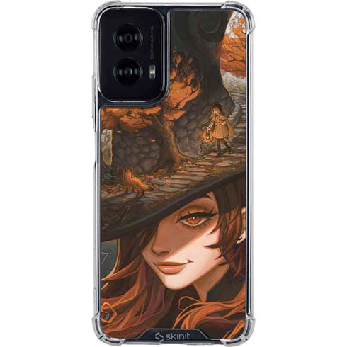 Halloween Pumpkin Witch with Fox by Ivy Dolamore Moto G Power 5G (2024) Clear Case