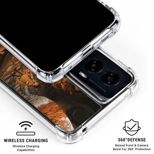 Halloween Pumpkin Witch with Fox by Ivy Dolamore Moto G Power 5G (2024) Clear Case