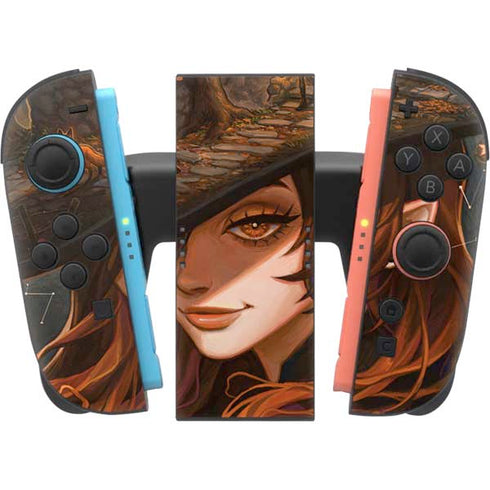 Halloween Pumpkin Witch with Fox by Ivy Dolamore Nintendo Switch 2 (2025) Joy-Con Controller Skin
