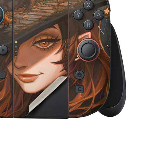 Halloween Pumpkin Witch with Fox by Ivy Dolamore Nintendo Switch 2 (2025) Joy-Con Controller Skin