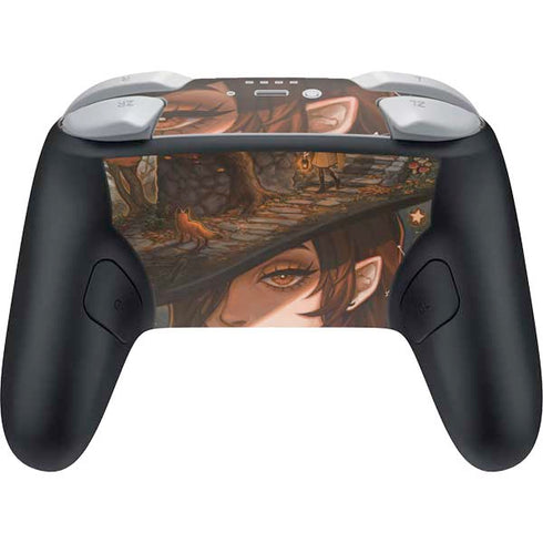 Halloween Pumpkin Witch with Fox by Ivy Dolamore Nintendo Switch 2 (2025) Pro Controller Skin