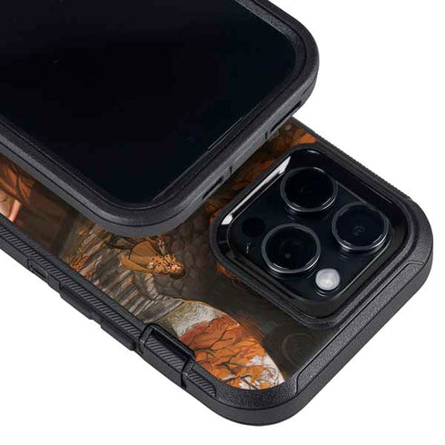 Halloween Pumpkin Witch with Fox by Ivy Dolamore Otterbox Defender iPhone Skin
