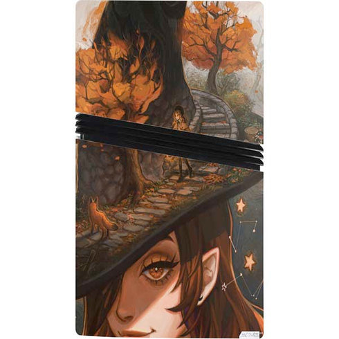 Halloween Pumpkin Witch with Fox by Ivy Dolamore PS5 Pro Bundle Skin