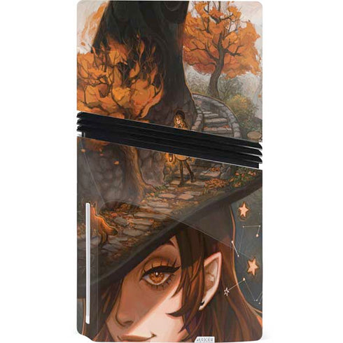 Halloween Pumpkin Witch with Fox by Ivy Dolamore PS5 Pro Disk Bundle Skin