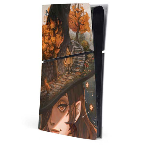 Halloween Pumpkin Witch with Fox by Ivy Dolamore PlayStation PS5 Skins