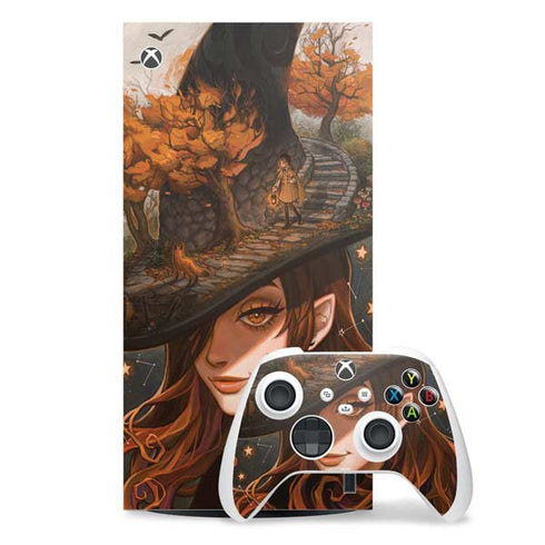 Halloween Pumpkin Witch with Fox by Ivy Dolamore Xbox Series X Skins