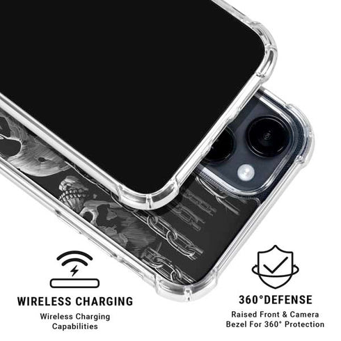 Liquid Blue Hanging Out iPhone 15 Clear Case