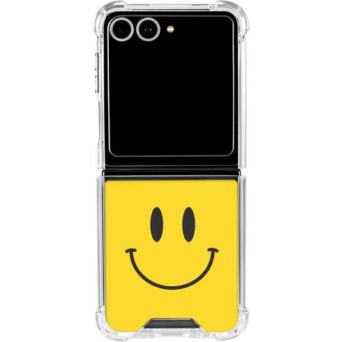Happy Face Galaxy Z Flip7 Clear Case