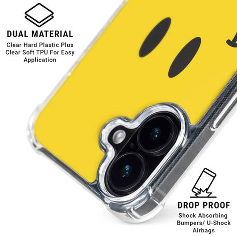 Happy Face iPhone 16 Plus Clear Case