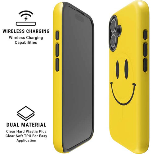 Happy Face iPhone 16 Plus Magsafe Impact Case