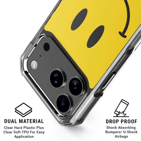 Happy Face iPhone 17 Pro Max Clear Case