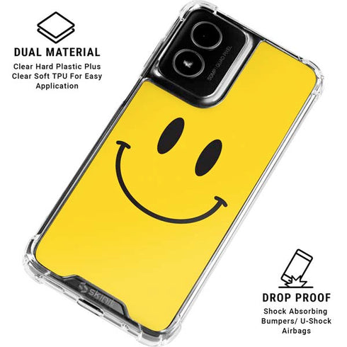 Happy Face Moto G Power 5G (2024) Clear Case
