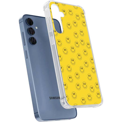 Happy Face Pattern Galaxy A55 5G Clear Case