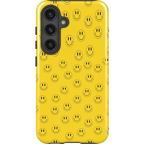 Happy Face Pattern Galaxy S25 Plus Impact Case