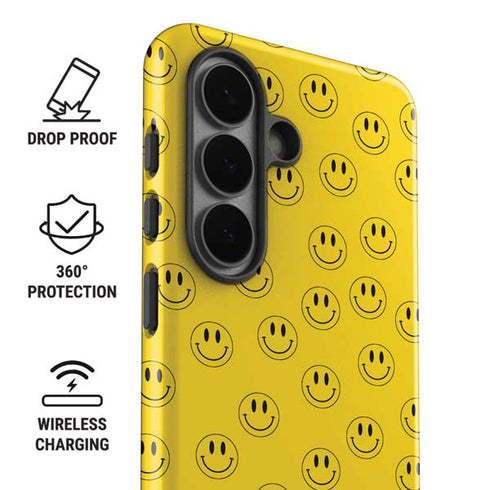 Happy Face Pattern Galaxy S26 Impact Case