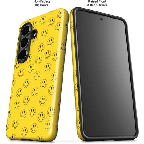Happy Face Pattern Galaxy S26 Plus Impact Case