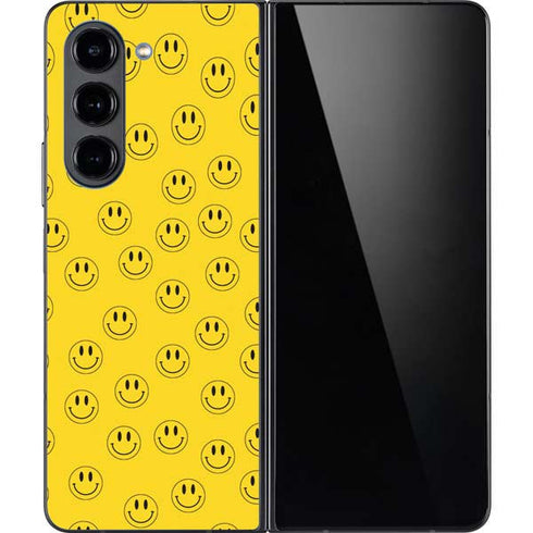 Happy Face Pattern Galaxy Z Fold5 5G Skin