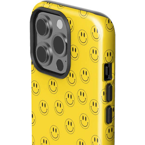 Happy Face Pattern iPhone 15 Pro Impact Case
