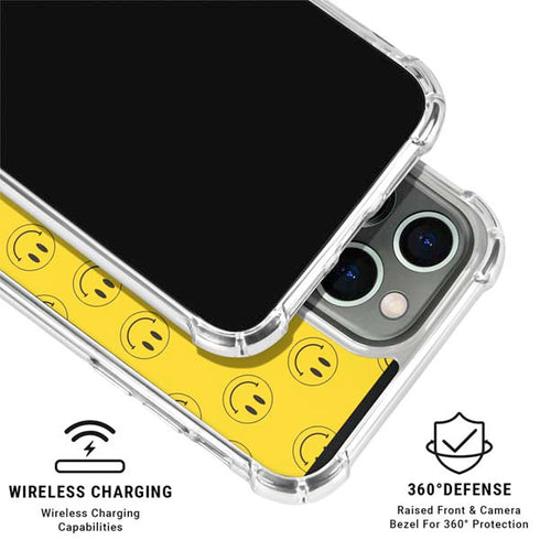 Happy Face Pattern iPhone 16 Pro Max Clear Case