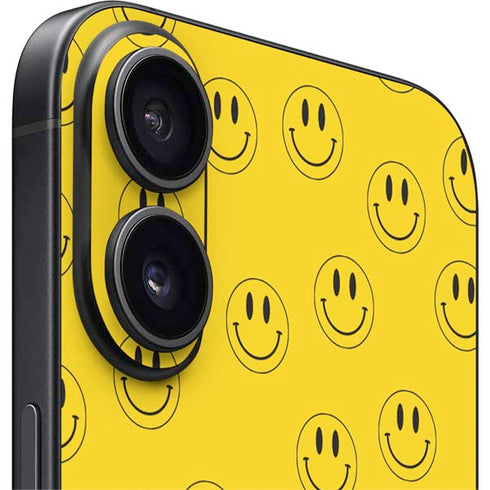 Happy Face Pattern iPhone 16 Skin