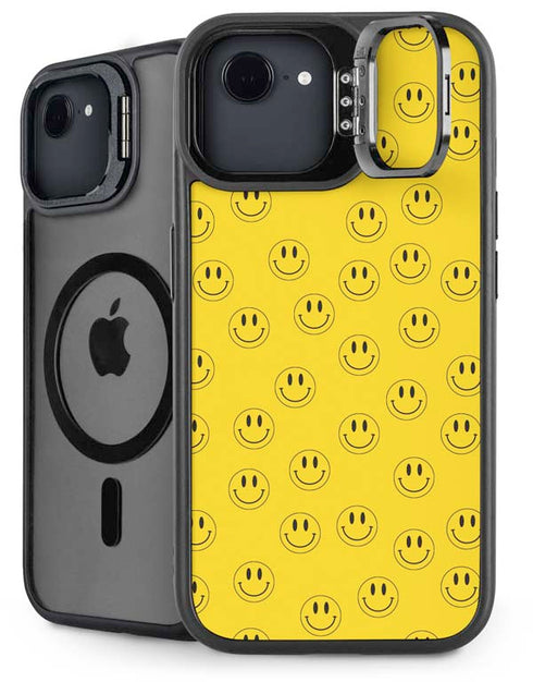 Happy Face Pattern iPhone 16e Kickstand Case